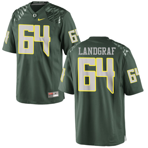 Men #64 Charlie Landgraf Oregon Ducks College Football Jerseys-Green